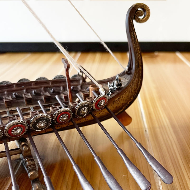 Decorative Handmade Viking Dragon Longboat