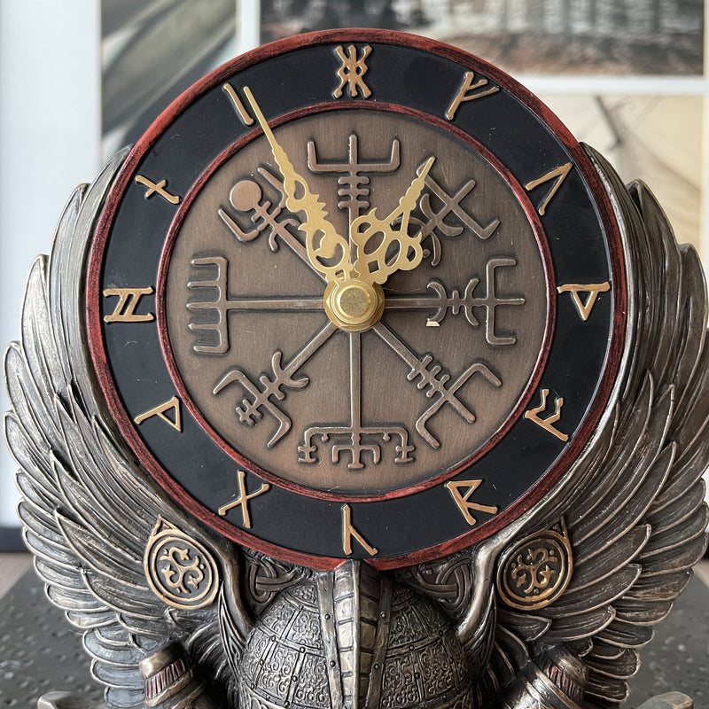 Viking Custom Made Twin Axe Wall Clock