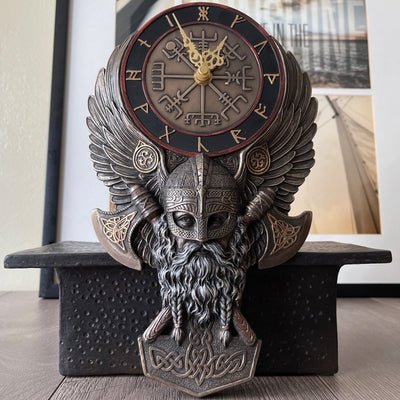 Viking Custom Made Twin Axe Wall Clock