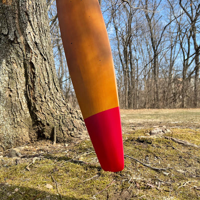Red tip airplane propeller