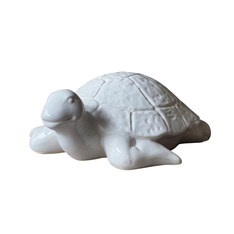 Handmade White Turtle Ceramic Home Decor