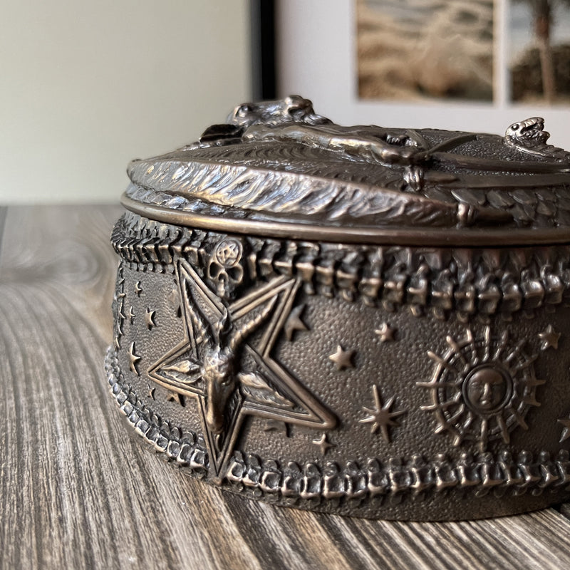 Wiccan Pentagram Baphomet Trinket Box