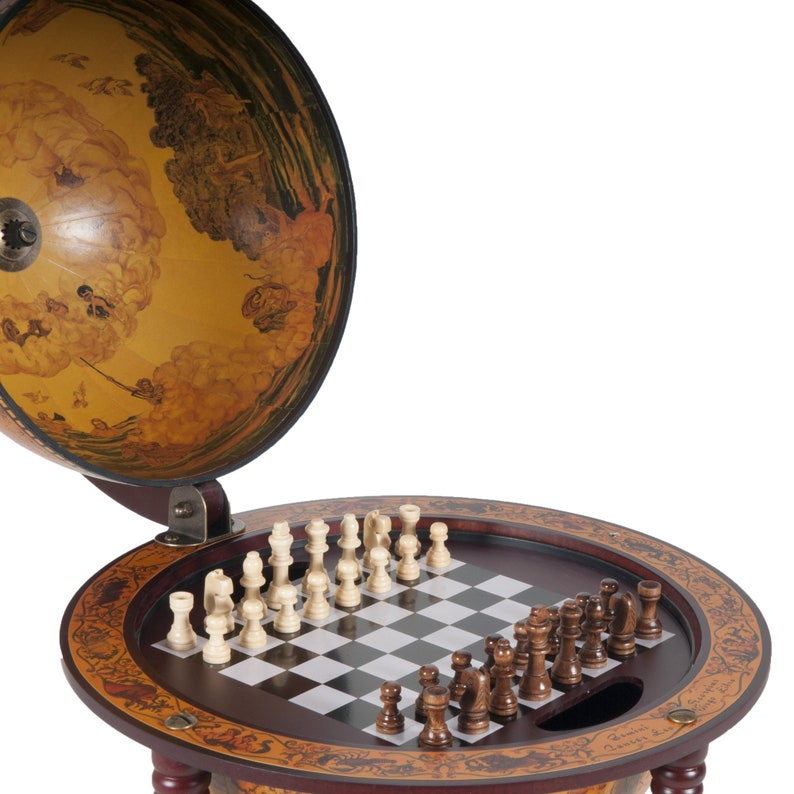 World Map Globe Chess Set