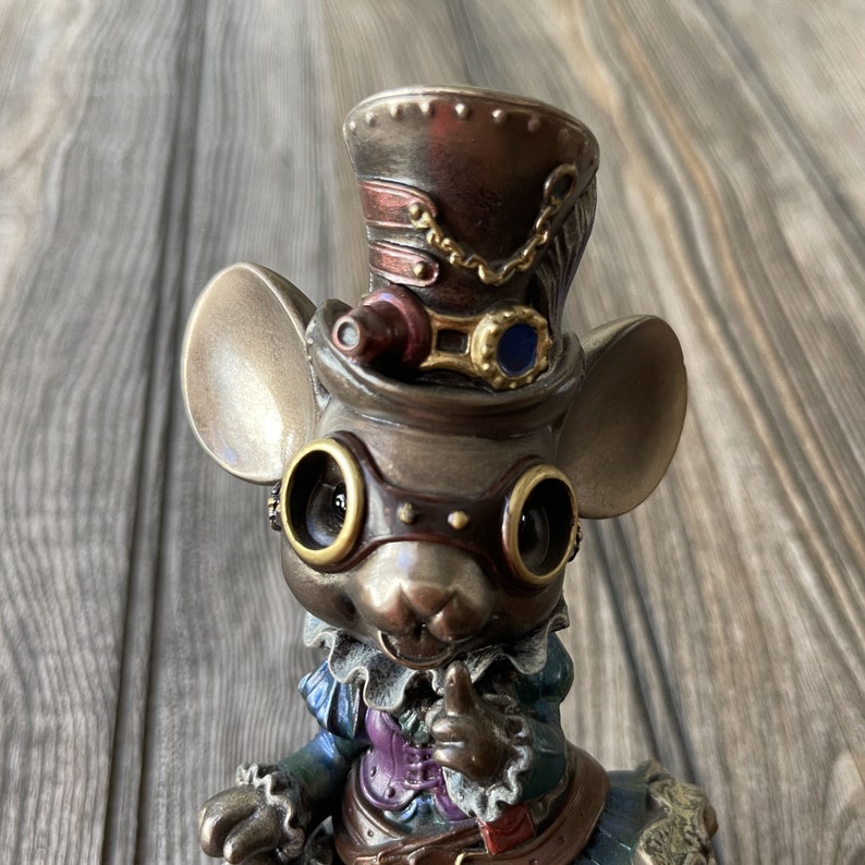 Steampunk Lady Mouse With Hat And Parasol